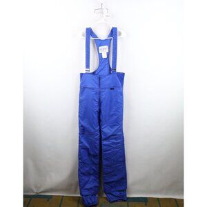 Vintage 70s 80s Mens 34 Insulated Winter Snow Pants Overalls Bibs Royal Blue USA